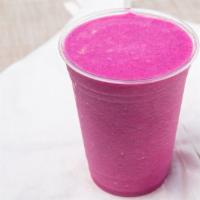 16 Oz. The Dragon Smoothie · Pitaya, coconut water, pineapple, strawberry and ice.