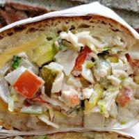 Turkey Salad  Sandwich Combo · Served on a white hoagie roll. Comes with a side and a drink