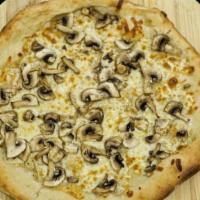 Truffle Mushroom · Mozzarella, mushrooms, garlic cream sauce, truffle oil.