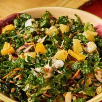 Kale Salad · Kale mix, shredded carrots,  feta,  mixed nuts, cranberries, and red onion. - For Vegan, ple...