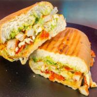 Chicken Breast Panini  · Avocado, sun-dried tomato, provolone cheese and pesto sauce.