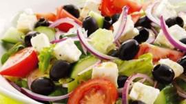 Bucket Of Greek Salad · Mixed greens, tomatoes, cucumbers, kalamata olives, and feta cheese.