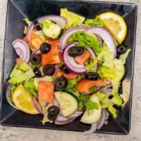 Mix Salad · With lemon juice and olive.
