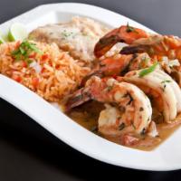 Prawns Pacifico Con Salsa · Jumbo Mexican prawns sauteed in garlic, tomato red onion, crushed chile, tequila lime. Serve...
