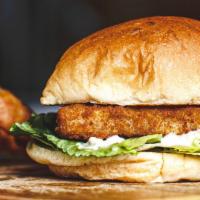 Fish Burger · Fried Cod, lettuce, and tartar sauce.