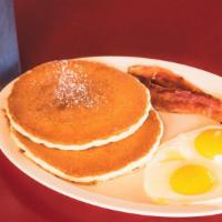 2 Hot Cakes And 2 Eggs Special · 2 bacon or 2 sausage.