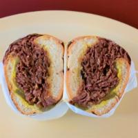 Pastrami Sandwich · includes pastrami pickles and mustard