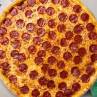 Proper Pepperoni Pizza · Pepperoni and mozzarella cheese baked on a hand-tossed dough