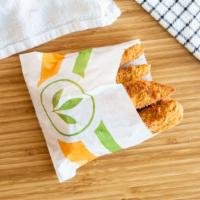 3Pc 'Chicken' Tenders · Three crispy 'chicken' tenders. Includes one sauce of your choice on the side.