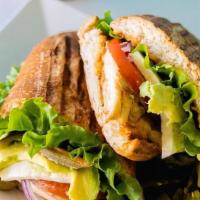 Chicken Torta · Chicken breast with avocado, cheese, tomato, onion, jalapeno, lettuce and chipotle sauce
