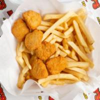 4 Pieces Chicken Nuggets · With French fries and small drink.