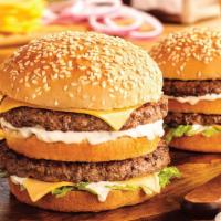 Super Big Boy · A larger version of the classic big boy with fresh, seasoned beef patties, and double the ch...