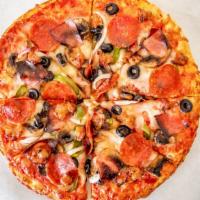 Xl Supreme Pizza · Pizza sauce, mozzarella cheese, pepperoni, salami, sausage, mushrooms, green peppers, onions...