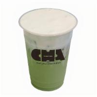 Vanilla Sweet Foam Matcha Latte · ceremonial grade matcha, vanilla cold foam, milk, only serve by iced