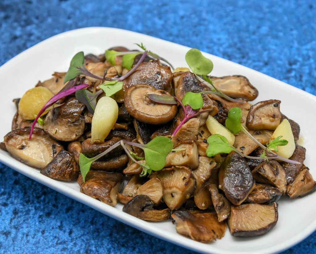 Roasted Wild Mushrooms · Gluten sensitive, vegetarian. Basil, roasted garlic.