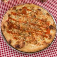 Tahoe Red · Roasted Chicken tossed in Buffalo Sauce, Blue Cheese, grated Carrots after, White Sauce & Bu...