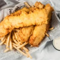 The Big Catch (4 Pieces) · Four pieces Fish or Shrimp and fries.
