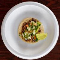 Beef Taco (Crispy Shell) · Hard shell taco with shredded beef, cheddar, lettuce & jack.