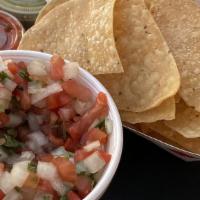 Chips & Salsa · With pico de gallo, cheese, topped with jack cheese.