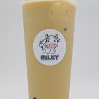Black Panther · Black Milk Tea with Boba.