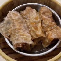 Pork Tofu Skin Wrap In Oyster Sauce · 