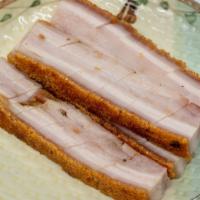 Crispy Skin Roasted Pork Belly · Contain nuts.