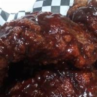 Fried Sticky Bbq Ribs · Comes with two sides and bread.