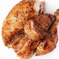 Half Chicken · breast, wing, thigh & leg.-Comes cut up