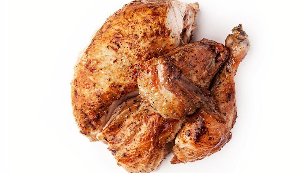 Half Chicken · breast, wing, thigh & leg.-Comes cut up