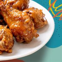 1/2 Dozen Honey Smothered Wing Pack · 6 Pieces of Honey Smothered Wings, Served with Box of Waffle Fries