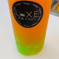 Taboo · Peach Mango Green Tea topped with Green Apple Jelly