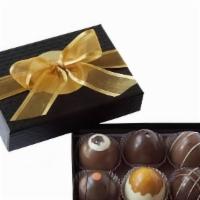 6 Piece Chocolate Truffle Box · Our signature product, the chocolate truffle, wraps creamy French-inspired ganache with dark...