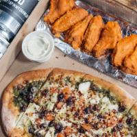 Big Box Combo · 1 Pizza, 10 Wings and 2 Crowlers