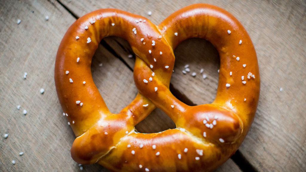 Giant Bavarian Pretzel · Served with pimento cheese and honey-stone ground mustard.