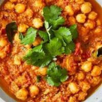 Chana Masala · Vegan. Garbanzo beans cooked in special blend of spices.