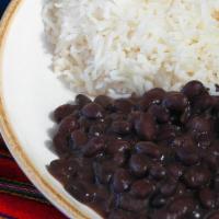 Black Beans & White Rice. · Traditional cuban black beans with white rice.