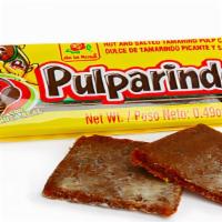 Pulparindo Classic Tamarind · IS A CHEWY CANDY BASED WITH TAMARIND AND A SLIGHTY SPICY FLAVOR.  IS SMALL BUT FULL OF FLAVO...