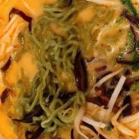 #4. My Vegetable Ramen · Vegetarian. Spinach noodles in a vegan broth, enriched with miso. No meat toppings.