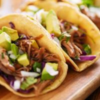 Tacos · Your choice of meat with cilantro, onions, and cheese.