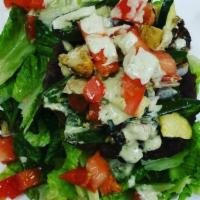 Antipasto Salad · Romaine lettuce, pepperoni, ham, salami, mozzarella, bell peppers, onion, olive, tomato and ...