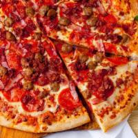 Meat Lover · Pepperoni, ham, Italian sausage, beef, bacon.