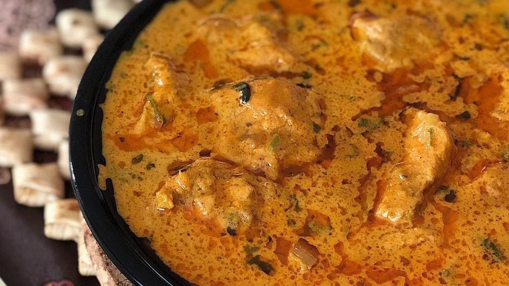 Chicken Korma · Boneless chicken cooked in a creamy cashew sauce.