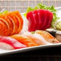 Sushi & Sashimi Combo · 5 Pc assorted nigiri of chef's choice, 8 Pc sashimi.