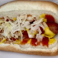 Big Dawg · Hot dog with your choice of ketchup, mustard, relish, onions, sauerkraut, and/or cheese.