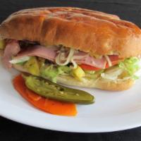 Hawaiiana Torta · Grilled ham and pineapple and Mozzarella cheese. Comes with mayonnaise, butter, lettuce, tom...