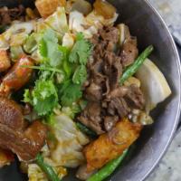 Cali Tasty Dry Pot  · Shiitake mushroom, cabbage, corn, shrimp, beef and tendon meatball, bean sprout, potato, gre...