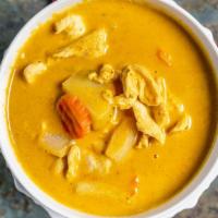 Yellow Curry · Potatoes, carrots, and yellow onions simmered in yellow curry sauce.
