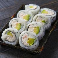 California Roll · Made with imitation crab.