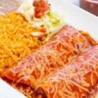  Enchilada Tray Family Pack · *Can Take up to 45 minutes to prepare. 12 Chicken or Cheese Enchiladas, 16 oz rice, 16 oz be...