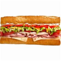 Club Wich (Large) · Turkey, ham, bacon, pepper jack, lettuce, tomatoes, mayo and 1000 island.